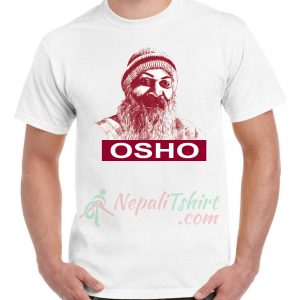 Osho T-shirt from NepaliTshirt ✓ Best Quality ✓ Shop Osho T-shirt now ✓ T-shirt Print Nepal ✓ Unique Designs ✓ 100% Cotton